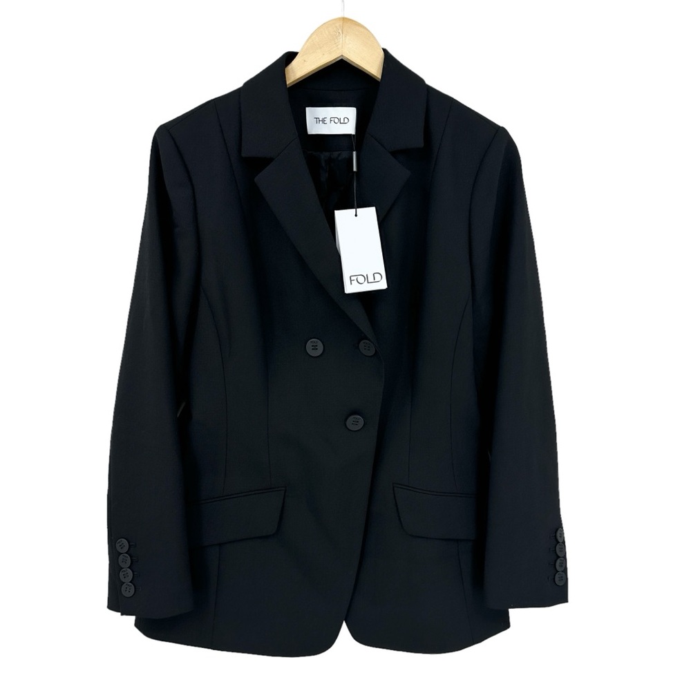 New THE FOLD London Abbeville Jacket Blazer Black